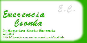 emerencia csonka business card